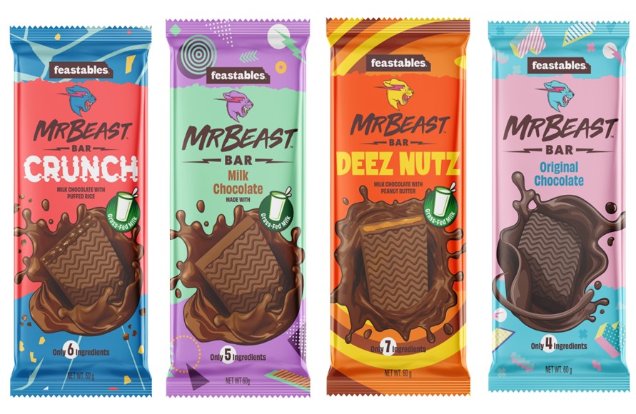  Feastables MrBeast Chocolate Bars – Made With Organic