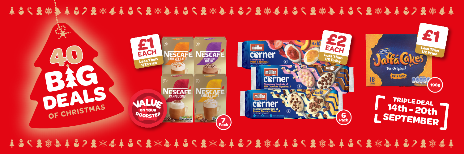HEN   Christmas Week 3   Nescafe Frothy Coffee, Jaffa Cakes and Muller Corner Yoghurt EUROSPAR WEBSITE